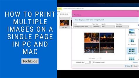 print multiple images   single page  pc  mac