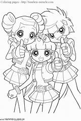Powerpuff Girls Coloring Pages Miracle Timeless Manga Tv Series sketch template