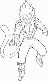Goku Ssj4 Saiyan Vegeta Dbz sketch template
