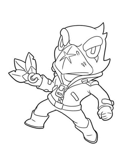 crow brawl stars coloring pages