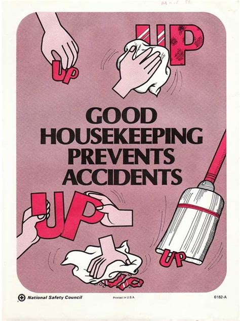 Vintage Work Safety Poster Good Housekeeping Prevents Etsy