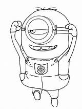 Coloring Minion Pages Stuart Despicable Minions Clipart Sheets Eye Excited Carl Feeling Kids Marker Challenge Printable Coloriage Imprimer Friends Looking sketch template
