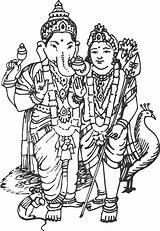 Murugan Coloring Muruga Kartikeya Hindu Sketch Hdclipartall sketch template