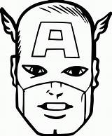 America Captain Coloring Face Pages Cartoon Drawing Print Superhero Avengers Clipart Amazing Getdrawings Visit Coloringhome Popular sketch template