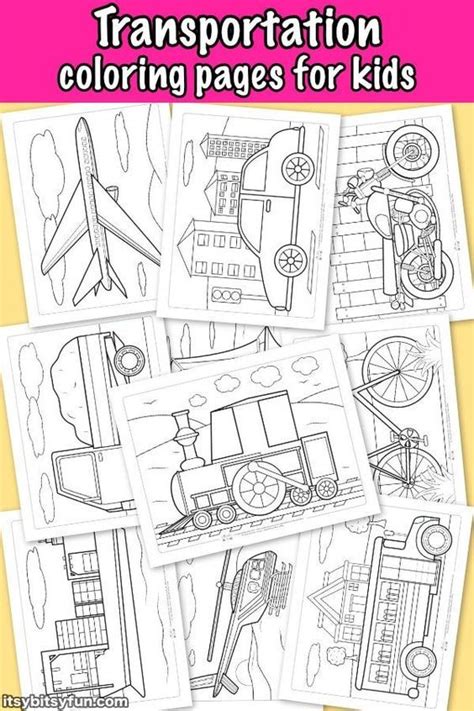 transportation coloring pages  kids coloring pages  kids transportation theme preschool