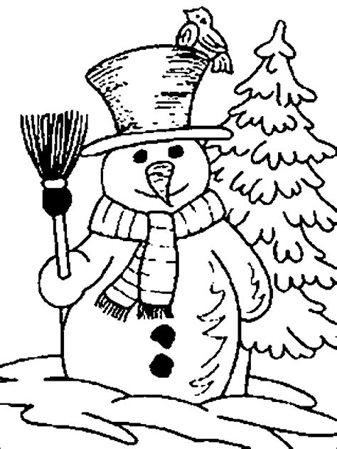christmas winter coloring pages