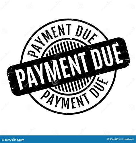 payment due rubber stamp stock image cartoondealercom