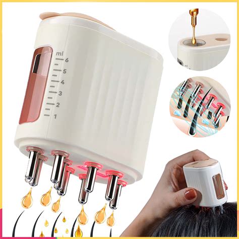 Electric Vibrates Roller Massage Comb Red Light Ems Micro Current Scalp