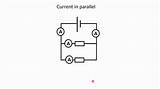 Parallel Current Circuits Electricity sketch template