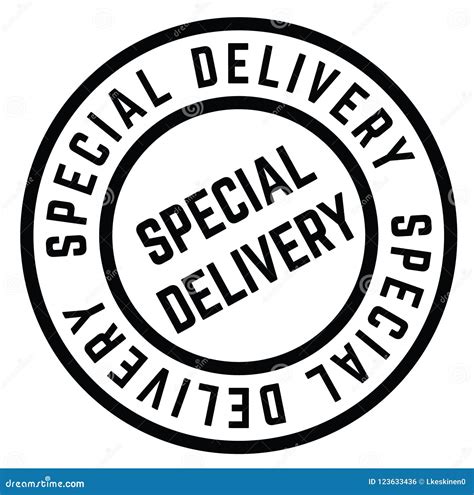 special delivery stamp vector illustration cartoondealercom