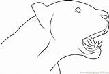 Panther Coloring Animal Face Printable Panthers Coloringpages101 Results Pdf sketch template
