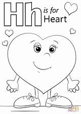 Letter Coloring Heart Pages Printable Preschool Alphabet Supercoloring Worksheet Sheets Colouring Worksheets Kids Letters Words Crafts Styles Valentines Drawing Horse sketch template
