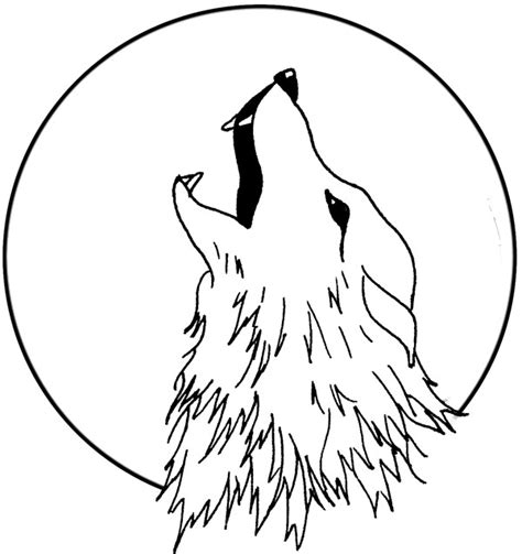wolf  moon coloring pages