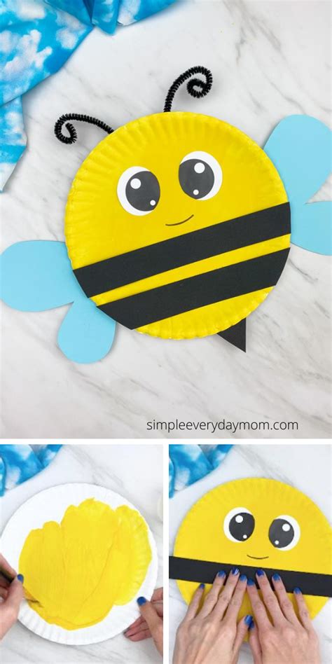 paper plate bee   fun  easy craft  kids