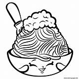 Coloring Pages Shopkins Spaghetti Shopkin Food Info Printable Print sketch template