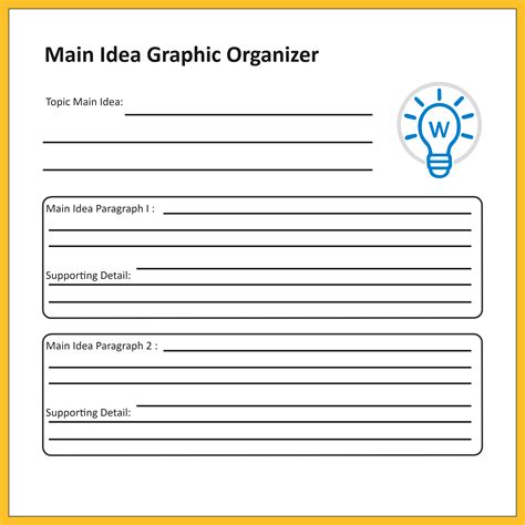 main idea graphic organizer main ideas  supporting vrogueco