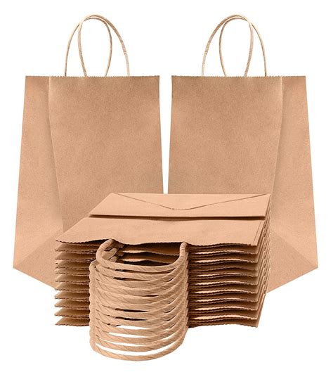 paper bags shopping bags pack   grocery bags      natural brown color reusable