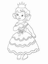 Princess Coloring Pages Cute Little Sheet Print A4 Dpi Them Fit sketch template