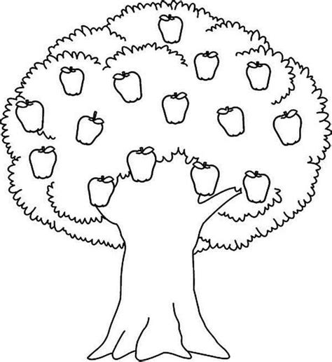 apple tree page realistic coloring pages