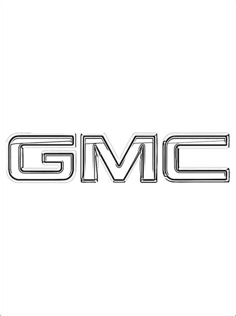 coloring pages coloring pages gmc logo printable  kids adults