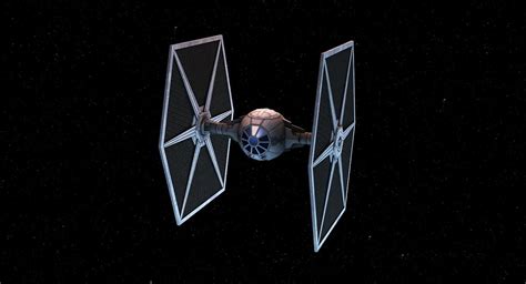 asset game ready tie fighter cgtrader