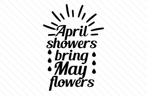 april showers bring  flowers svg cut file  creative fabrica crafts