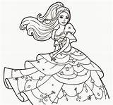 Coloring Pages Barbie Pauper Princess Getcolorings sketch template