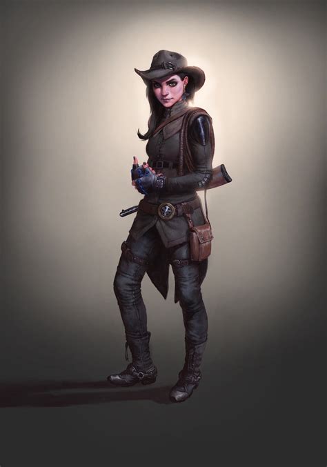 character portraits female characters cowgirl art