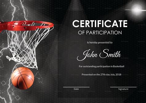 printable basketball certificates printable world holiday