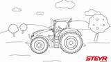 Traktoren Landwirtschaft Steyr Trecker Malvorlagen Malvorlage Terrus Cvt Landtechnik Traktor Spiel Spaß sketch template