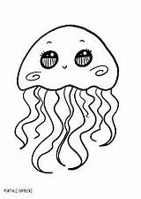 Meduse Stampare Jellyfish Medusa Portale Coloringpages Portalebambini sketch template
