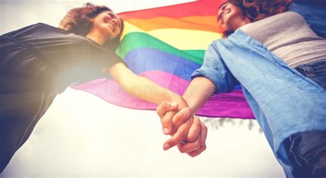 1 232 women love lesbian rainbow flag photos free