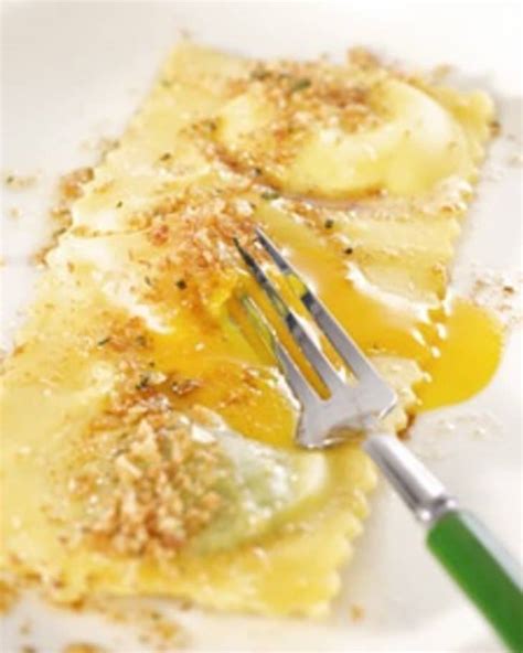 look ravioli with an egg yolk inside kitchn