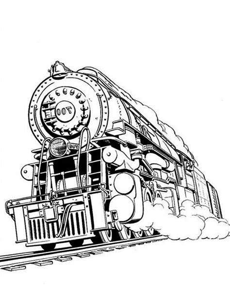 train  colouring pages
