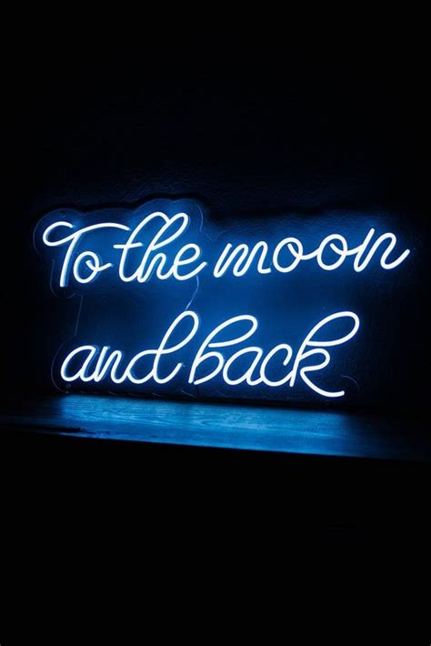 To The Moon And Back Neon Led Sign For Home Office