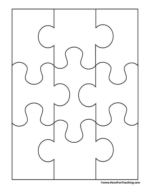 pieces blank puzzle  fun teaching puzzle crafts puzzle piece