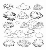 Doodle Nubes Nuvole Disegnate Doodles Wolken Nube Tattoo Pencil çizimler Doodling Markers Sketching Ink sketch template