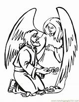 Angels Printable Coloring Comments Library Clipart Cartoon sketch template