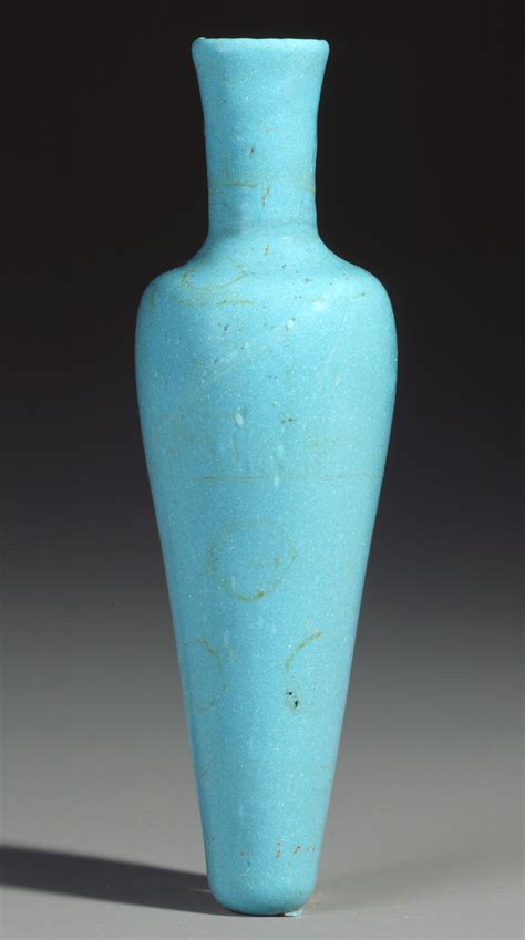 cosmetic flask mukhula  opaque turquoise glass  metropolitan museum  art