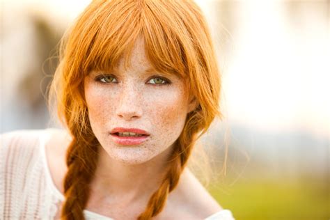 4531233 Freckles Long Hair Women Redhead Model Face Couple