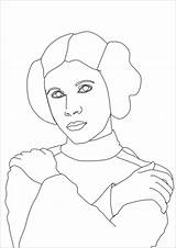 Coloring Leia Princess Pages Printable Wars Star Drawing Categories sketch template