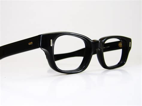 Vintage Mens Black Horn Rim Eyeglasses By Vintageopticalframes