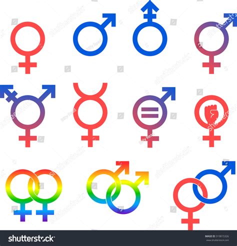 gender icons set vector graphic images stock vector 319815326 shutterstock