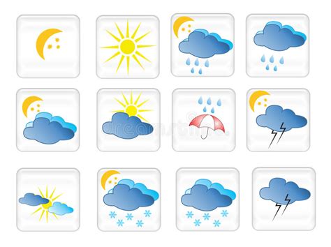 weather symbols stock illustration illustration  umbrella
