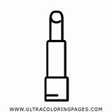 Coloring Lipstick sketch template