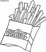 Fries Mewarna Chips Kentang Goreng Seluruh Pertandingan Fry sketch template