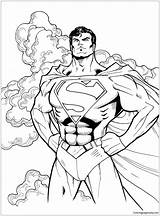 Superman Pages Coloring Color Online sketch template