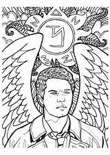 Supernatural Coloring Pages Color 5sos Book Castiel Printable Drawings Sheets Getcolorings Tv Misha Collins Visit Adult Easy Fangirl Quest Choose sketch template