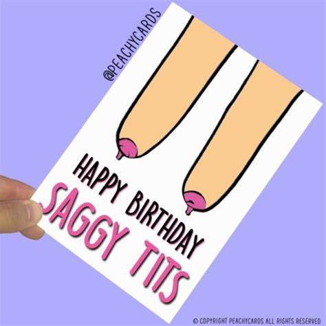 funny cards happy birthday saggy t ts wife girlfriend bestie friend