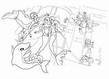 Coloring Amigas Sereias Dolphin Sirenas Sereia Suas Sirena Tudodesenhos Mermaids sketch template